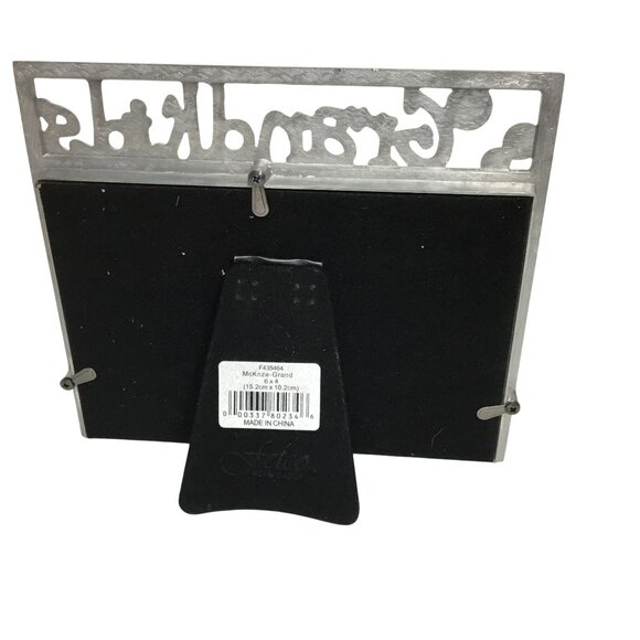 FETCO Grandkids Picture Frame 6"x4" Silver Metal Word Art Family Photo Gift NIB - Picture 2 of 7